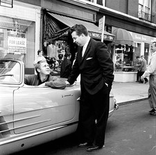 TVs Wanted Dead or Alive actor Steve McQueen in his Mercedes Benz - Old Photo