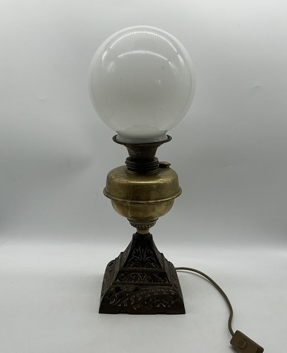 Vintage converted oil lamp - converted,