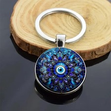 Evil Eye Keyring Zinc Alloy