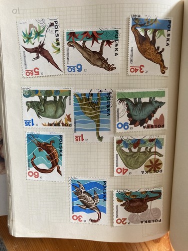 Poland dinosaurs stamp set - dinosaurs,