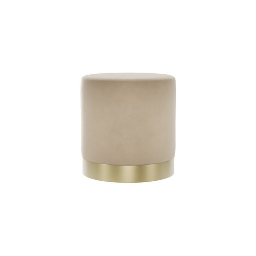 Lara beige velvet - pouffe,