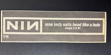 NINE INCH NAILS - HEAD LIKE A HOLE | 1991 MAGAZINE ADVERT 3x11" [F4-4]