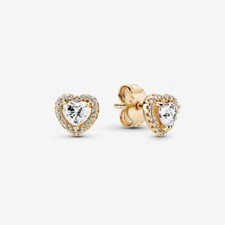 PANDORA Elevated Heart Stud