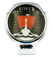 Vintage 1950's - 1960's Renamel Rover Owners Association Car Badge Auto Emblem