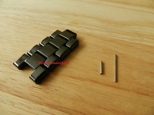 Black ceramic Top 4 fixed links to fit AR1400, AR1410 men's armani watch strap