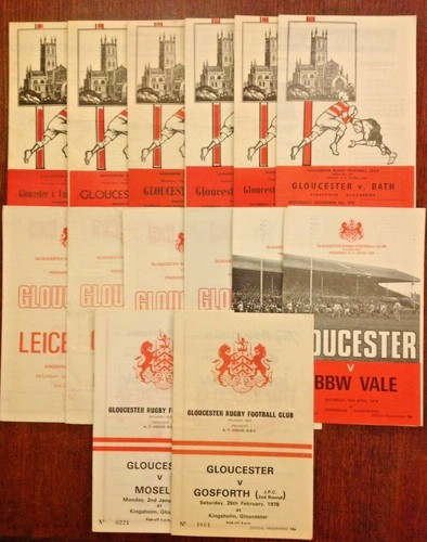 Gloucester rugby programmes - gloucester,