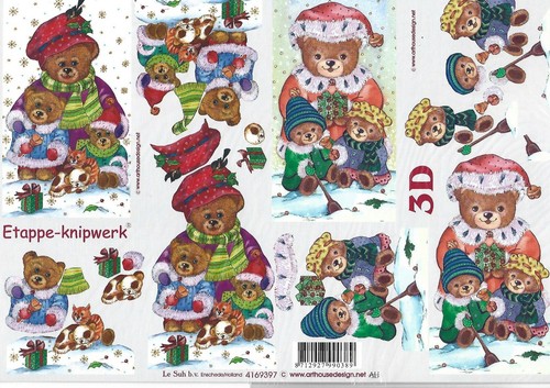 Christmas theme decoupage - a4,