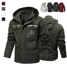 Mens Fall Windbreaker Jacket Men Outdoor Waterproof Sports Warm Parker Coat UK