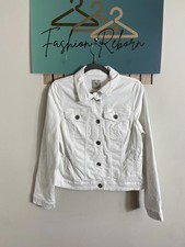 Tu White Denim Jacket Size 14 #443