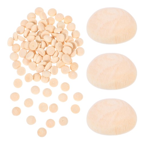 100 pcs half wood - balls, large