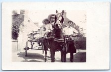 Beverley H.C.Horl horses drawn cart Yorkshire Real Photo Postcard  ey2 96