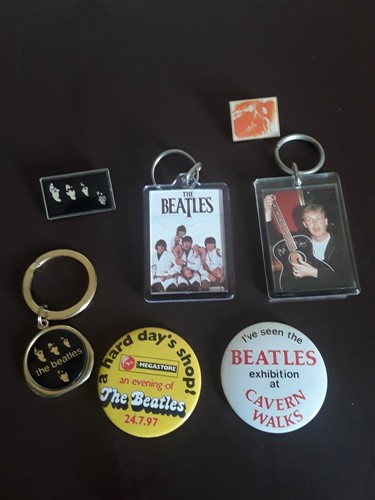 Beatles badges keyring - beatles, badges/keyring