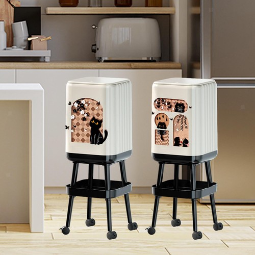 Press type trash can with - press,