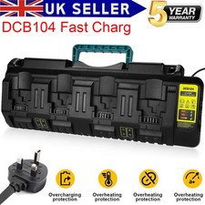 Four Port USB Fast Battery DCB104 Charger For 18V 54V Li-ion DeWalt Flexvolt XR