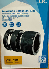 JJC AET-NS II 12mm/20mm/36mm Automatic Extension Tube Set for Nikon F Mount