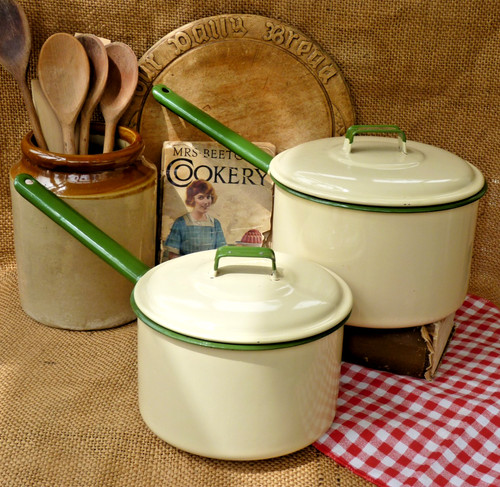 Enamel saucepans judge ware - enamel, x