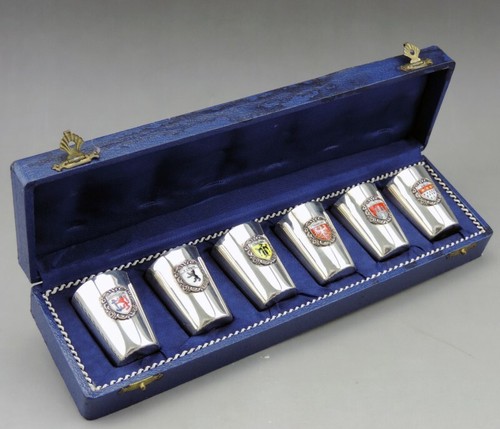 Solid silver enamel german - silver,