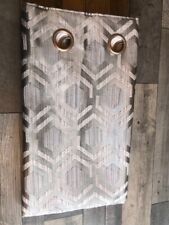 Next Silver Grey GEO Jacquard Hexagon Lined Eyelet Lind CURTAINS 228X183 CM PAIR