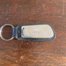 Keyring Key Ring - Vintage Volvo Dealer Leather Key Fob