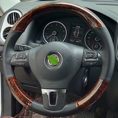 Peach wood grain leather - leather, car