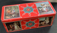 Vintage Huntley & Palmers Red Biscuit Tin - Cries Of London