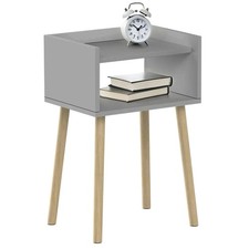 Wooden Bedside Table Bedroom Furniture Storage Nightstand Side Tables Grey