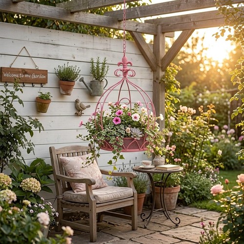 Hanging flower basket - hanging,