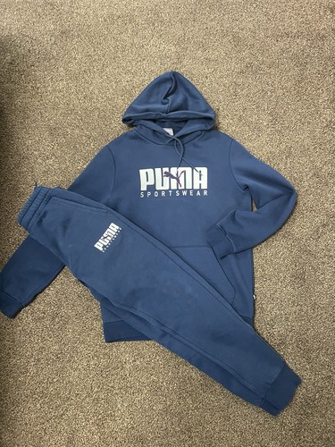 Puma boys blue fleece - puma, hooded