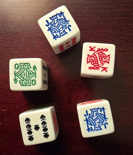 Vintage piece poker - , dice
