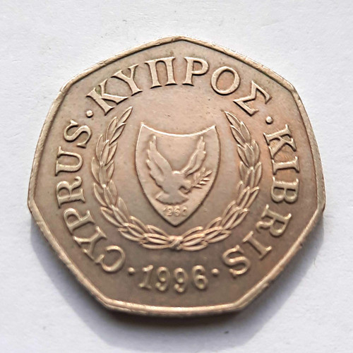 Cyprus cents coin 1996 - cyprus, 50