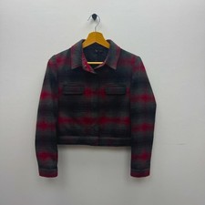 Topshop Cropped Plaid Wool