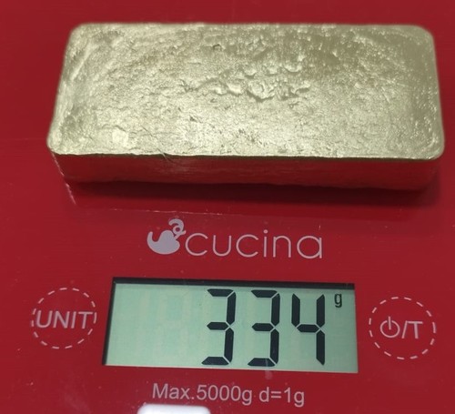 334 grams scrap gold bar - 334,