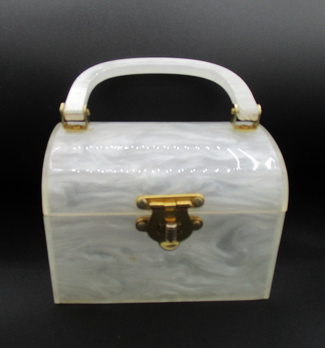Vintage lucite box bag - lucite, handbag