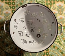 Vintage White Enamel handled