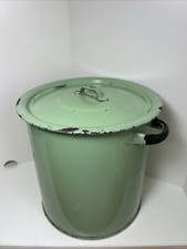 Green Enamel Storage Tin With