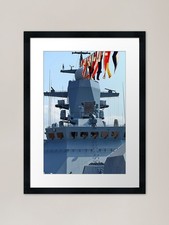 naval flags on a warship