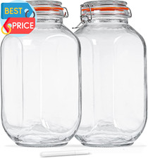 1 Gallon Square Glass Storage