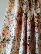 SANDERSON “HIGH SUMMER’ VINTAGE CURTAIN / FURNISHING FABRIC 2.75Mts Cabbage Rose