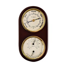 Wooden wall barometer - wooden,