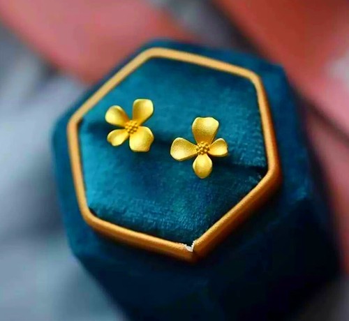 18ct gold plated flower 925 - flower,