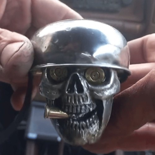 Skull soldier grip handcrafted - skull, grip-handcrafted