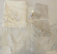 Bundle 8pcs doll clothes making kit lace tulle satin fabric thread with pattern