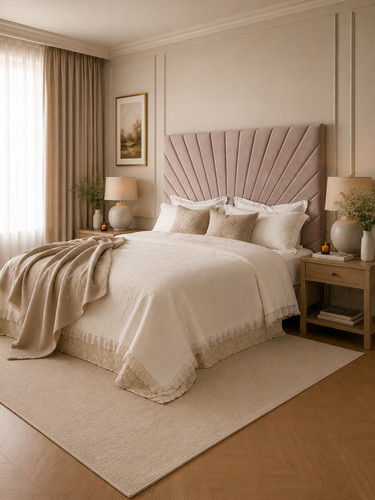 Velvet upholstered headboard - velvet,