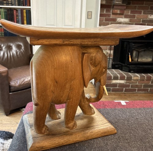 Hand carved wooden elephant - hand,