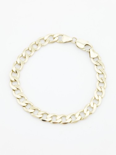 Gold curb link bracelet 9ct - gold,