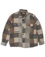 ZARA Mens Lumberjack Flannel Shirt Large Multicoloured Plaid Cotton DI26