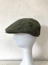 Failsworth Flat Cap Wool Newsboy Green Tweed Herringbone Country Wear Vintage