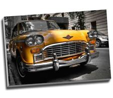 New York Yellow Taxi Cab Canvas Print Wall Art 30x20" A1
