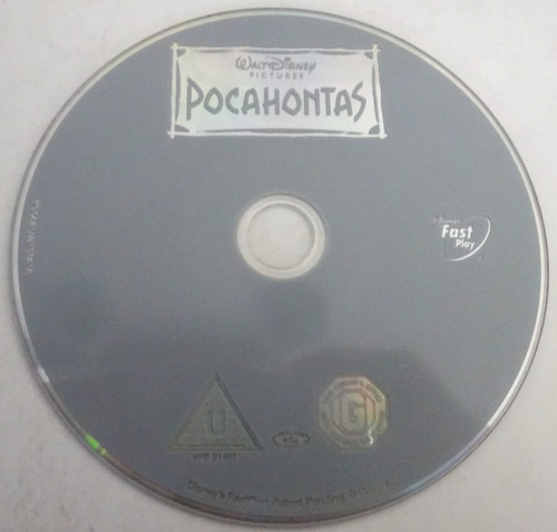 Pocahontas dvd disc - pocahontas,