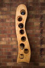 New Real Wood Wine Rack Bottle Storage, 8 Bottles, Rook 8 Hanging, Kitchen / Bar